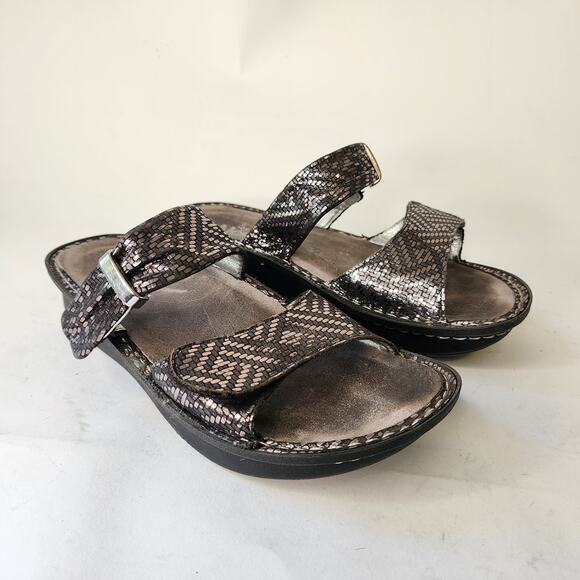 Alegria Karmen Pewter Dazzler Sandals EU 38 US 8-8.5 Leather Comfort KAR-532 - Picture 1 of 8